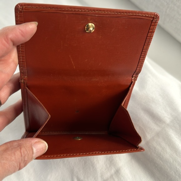 Louis Vuitton Authentic Rust Brown color compact wallet. 6 card & 1 bill slots. - Picture 3 of 12